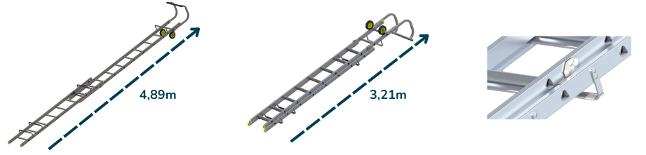 Stresni zebrik 3.20m werner